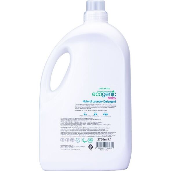 ECOGENIC Ecogenic Baby, Płyn do prania ubranek dziecięcych, bezzapachowy,  2750 ml