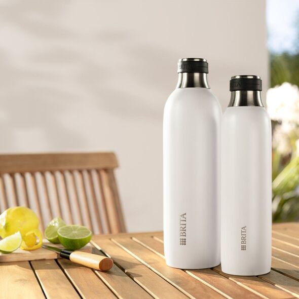 Brita Brita sodaTRIO stainless steel Bottle white Big
