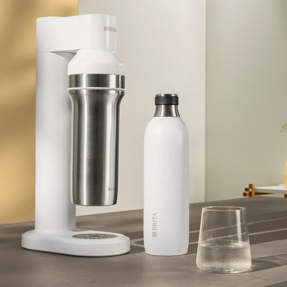 Brita Brita sodaTRIO stainless steel Bottle white Big