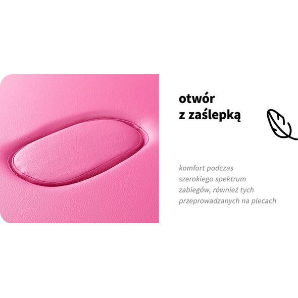 Activeshop Stół składany do masażu drewniany Komfort Activ Fizjo 2 segmentowe róż