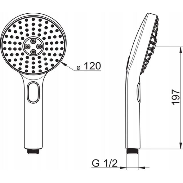 Oras HAND SHOWER 3 SPRAY STYLE 242403