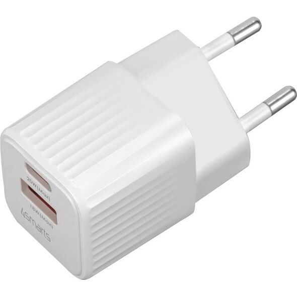 Ładowarka 4smarts 4smarts VoltPlug Duos Mini PD 20W + USB-C Kabel, weiß