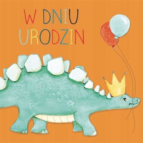 Clear Creation Karnet kwadrat CL4214_PO Urodziny Dinozaur