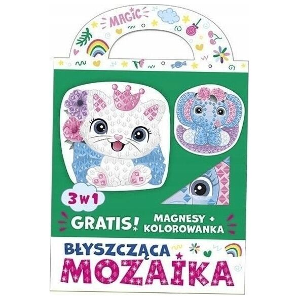 Teka Błyszcz±ca mozaika 3w1 - Kotek i słonik