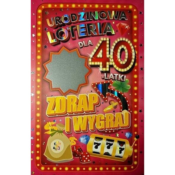 Yeku Karnet Urodziny 40 damskie