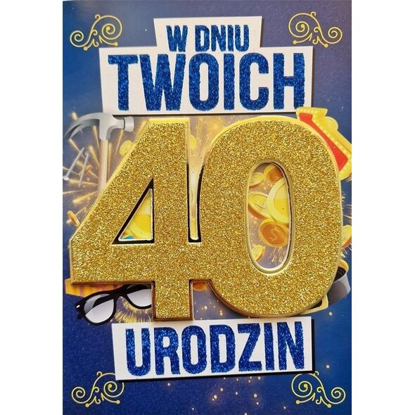 Teka Karnet Urodziny 40 męskie