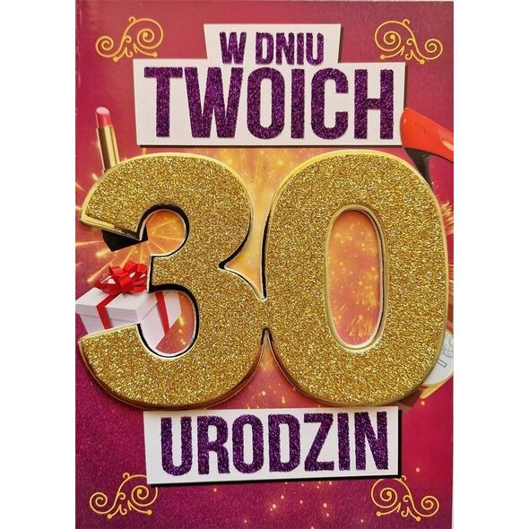 Yeku Karnet Urodziny 30 damskie