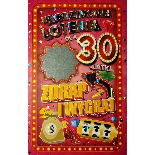 Yeku Karnet Urodziny 30 damskie