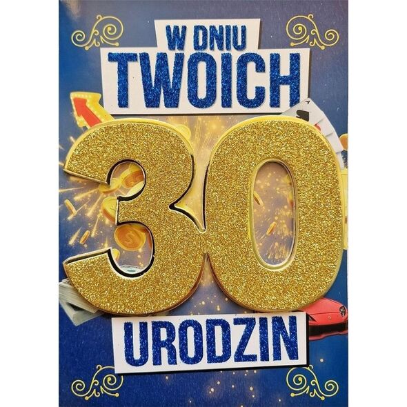 Yeku Karnet Urodziny 30 męskie