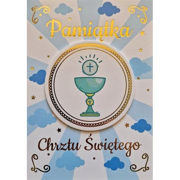 Yeku Karnet Chrzest chłopiec