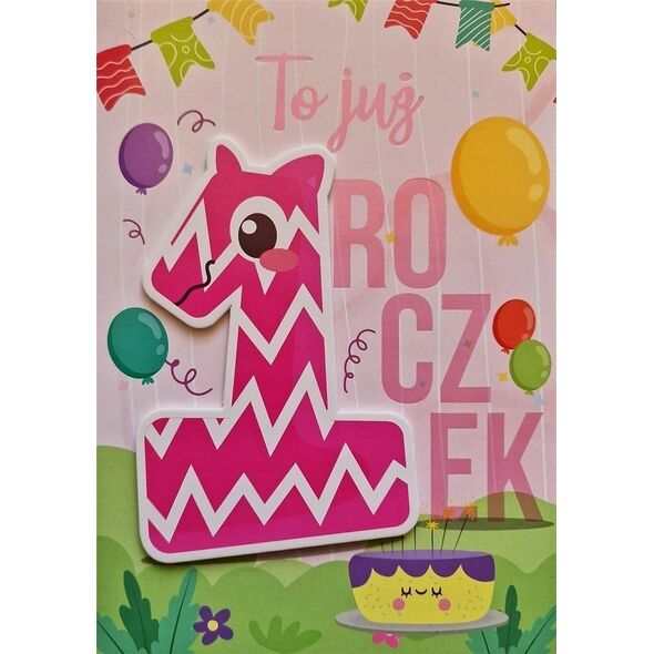 Yeku Karnet Roczek dziewczynka