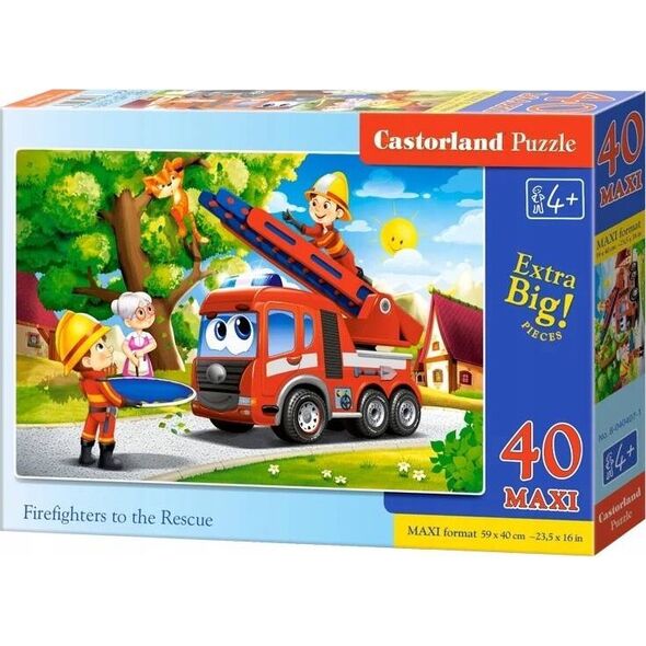 Castorland Puzzle 40 Firefighters to the Rescue CASTOR