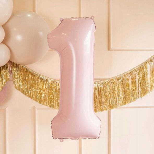 PartyDeco Balon foliowy 1 jasny różowy 72cm