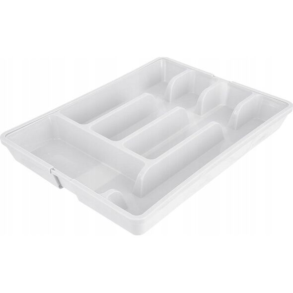 Orion Wkład na sztućce do szuflady rozsuwany biały 36,5x27,5 cm