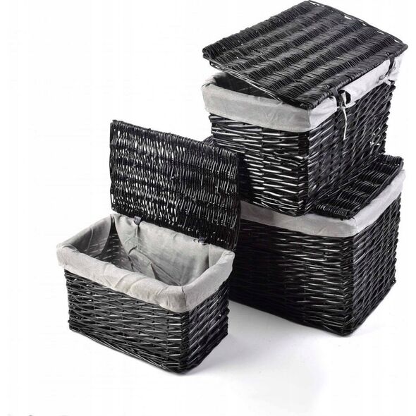 Lumarko Komplet 3 Kufrów Wiklinowych 58x38x38/51x32x32/44x26x26cm Lumarko!