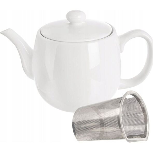 Orion Dzbanek z zaparzaczem do herbaty porcelanowy biały MONA 700 ml