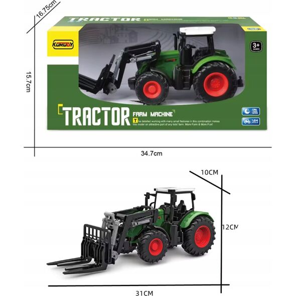 Maksik Traktor + urządzenie rolnicze 9953B