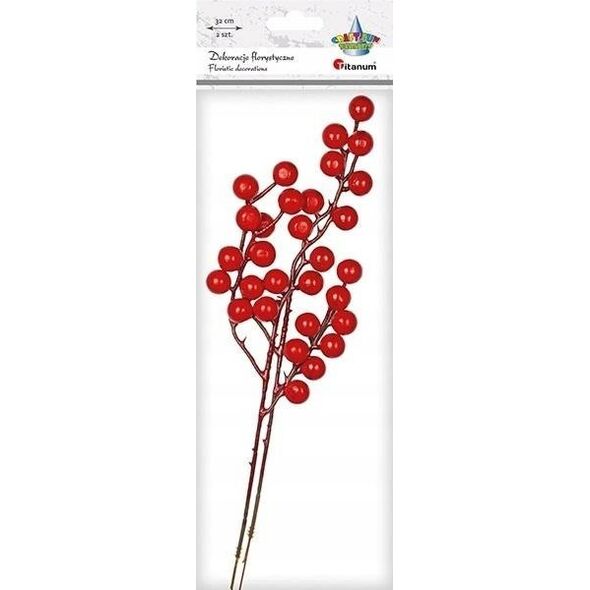 Titanum Gałązki jarzębiny 85x320mm czerwone 2szt