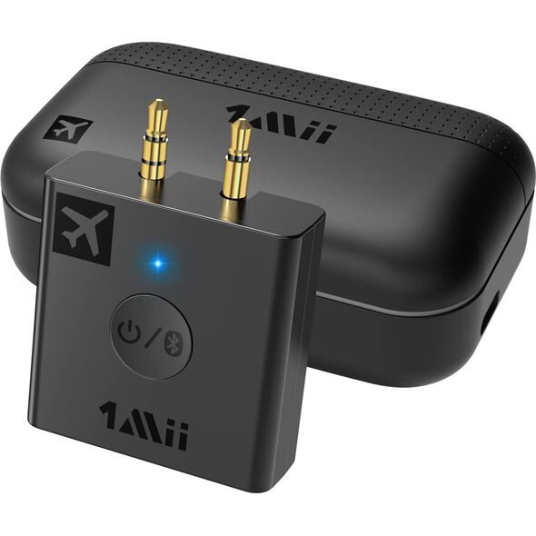 InLine InLine® Airplane Bluetooth Audio Transmitter, BT 5.0, aptX HD/LL, Flight Adapter with Charging Case