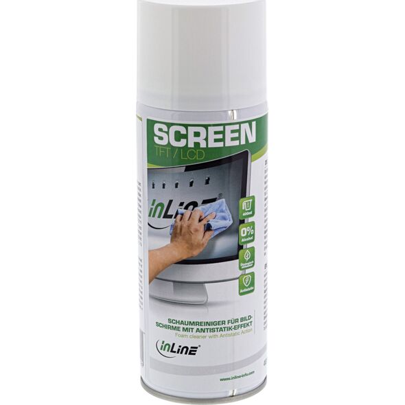 InLine InLine® Foam Cleaner for screens with antistatic effect, 400ml