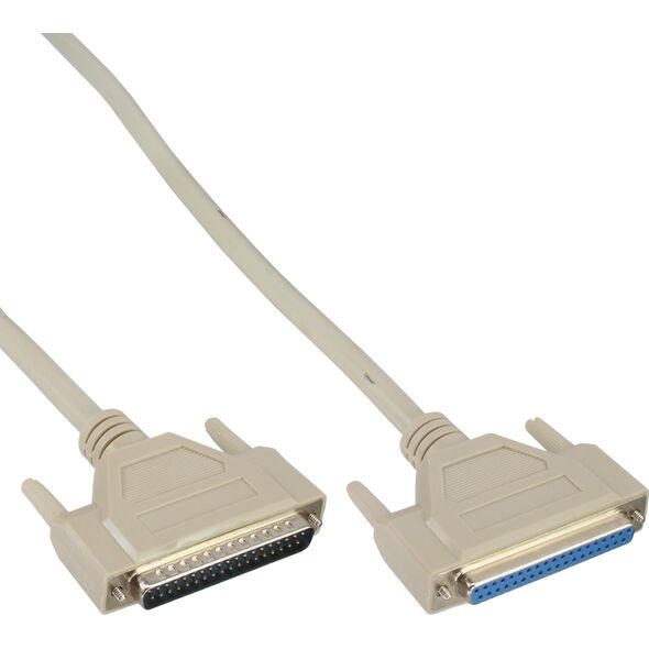 Kabel InLine InLine® Serial Extension Cable molded DB37 male to female direct grey 1m