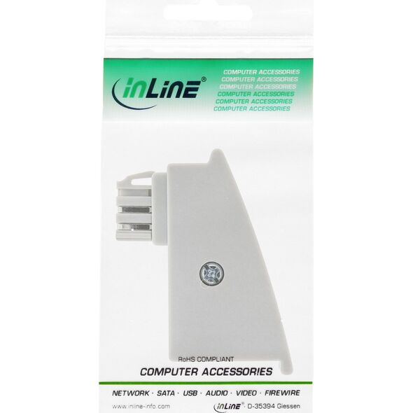 InLine InLine® TAE-F DSL Adapter, TAE-F plug to RJ45 socket, 8P2C for Fritzbox, grey