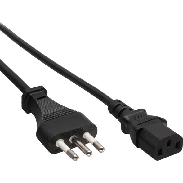 Kabel zasilający InLine 40pcs. Bulk-Pack  InLine® Power Cable Mains Plug Italy Type L to IEC C13 connector 1.8m