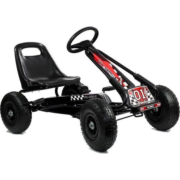 Lean Cars Gokart Czarny A-15 Pompowane Koła LEAN CARS