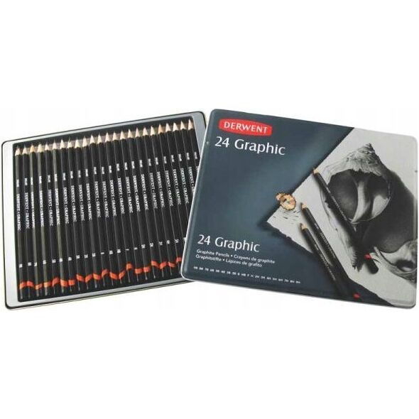Derwent Derwent - Graphic Pencil Set, 24 Tin /Arts and Crafts