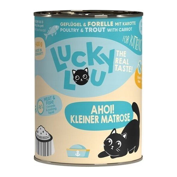 Lucky Lou Lucky Lou Lifestage Kitten Drób i pstrąg puszka 400g