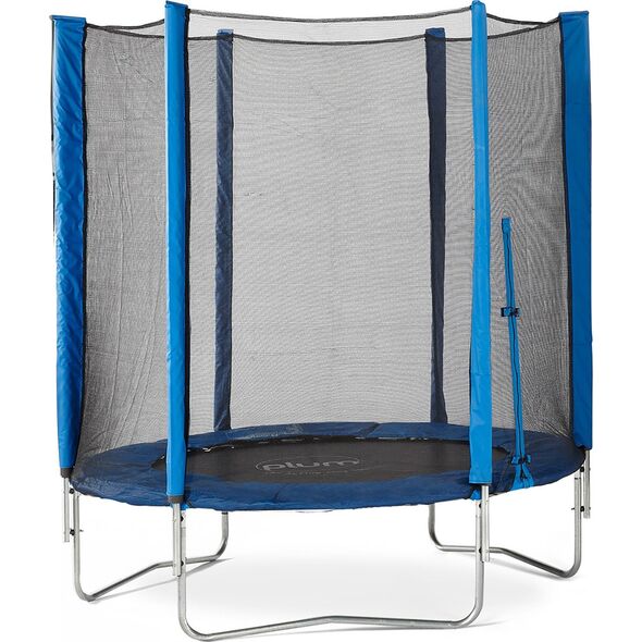 Plum PLUM Junior Trampoline & Enclosure, Blue, 182x182x200 cm, 30108