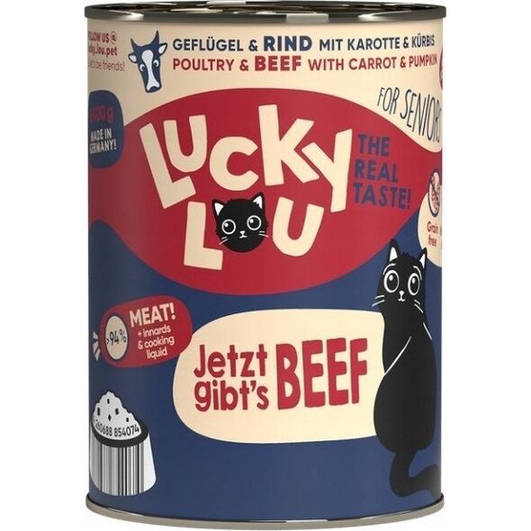 Lucky Lou Lucky Lou Lifestage Senior Drób i wołowina puszka 400g