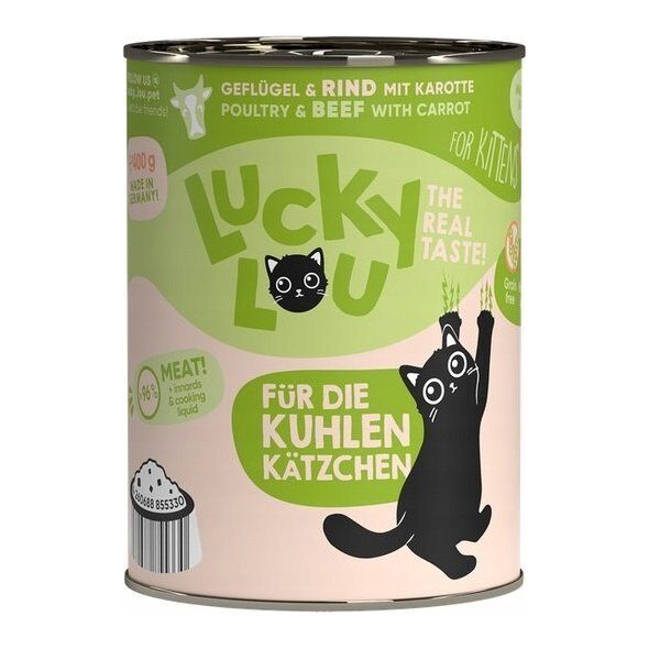 Lucky Lou Lucky Lou Lifestage Kitten Drób i wołowina puszka 400g
