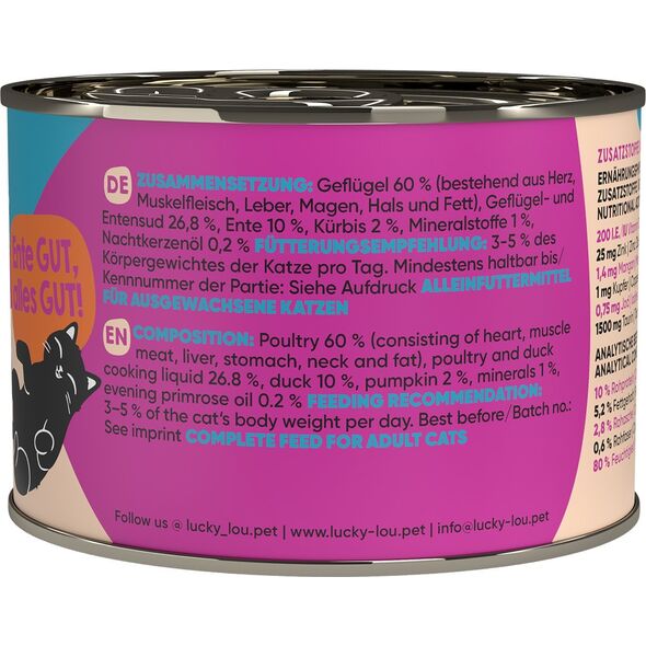 Lucky Lou Lucky Lou Lifestage Adult Drób i kaczka puszka 200g