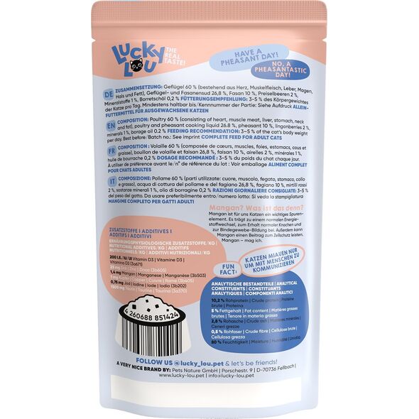 Lucky Lou Lucky Lou Lifestage Adult Drób i bażant saszetka 125g