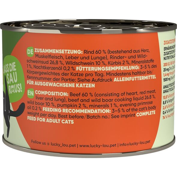 Lucky Lou Lucky Lou Lifestage Adult Wołowina i dzik puszka 200g