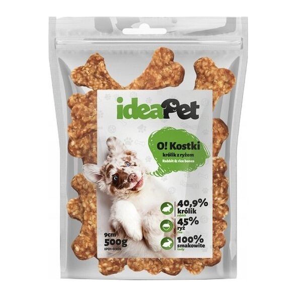 IdeaPet IdeaPet Kostki królik z ryżem 9cm 500g