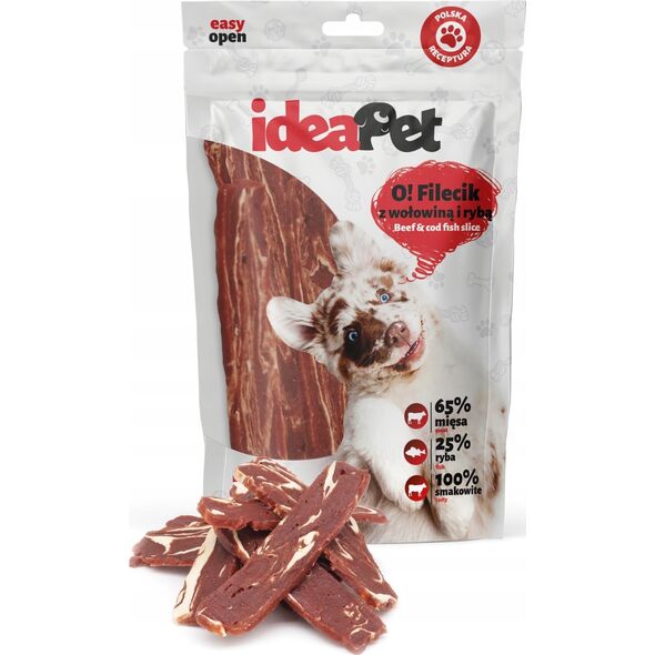 IdeaPet IdeaPet O! Fileciki z wołowiną i rybą 70g