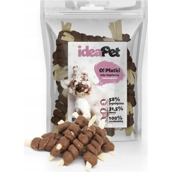 IdeaPet IDEAPET 500g PŁATKI RYBY Z JAGNIĘCINĄ