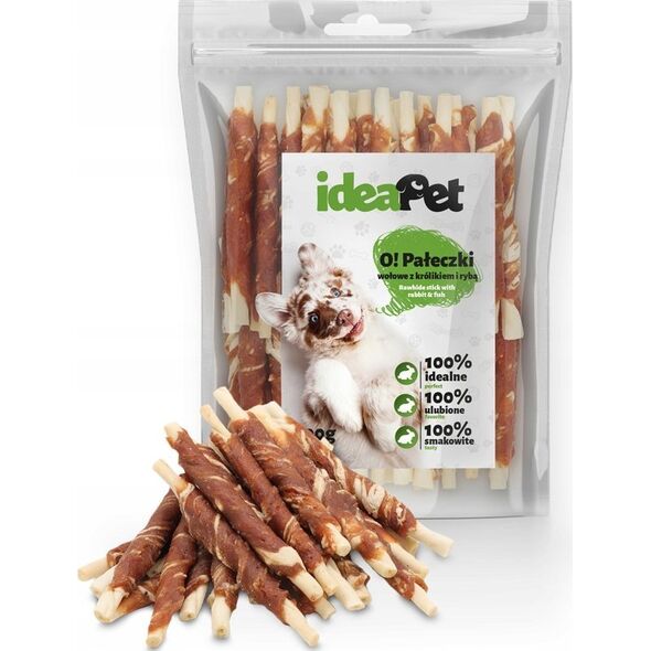 IdeaPet IDEAPET 500g PAŁECZKI WOŁOWE Z KRÓLIKIEM  I RYBĄ
