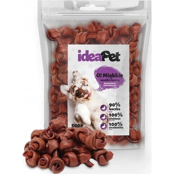 IdeaPet IDEAPET 500g WĘZEŁKI MIĘKKIE Z KACZKĄ     5cm