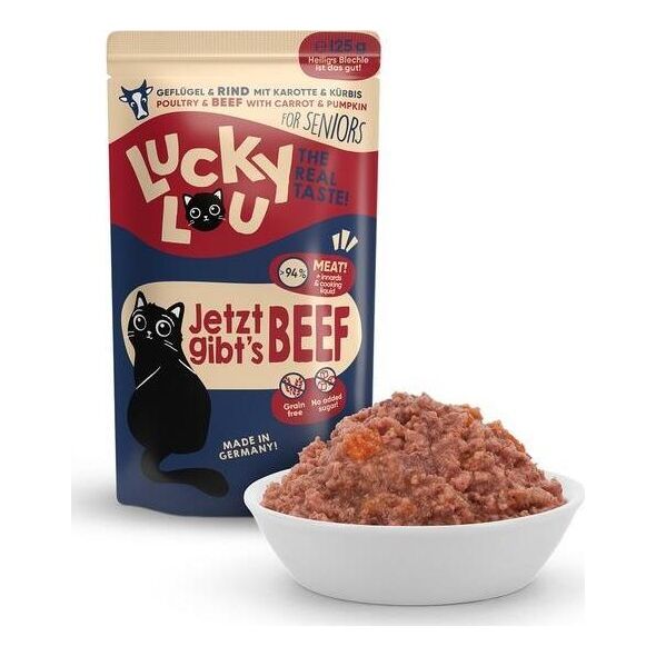 Lucky Lou Lucky Lou Senior Karma Dla Kota Drób Wołowina 125g