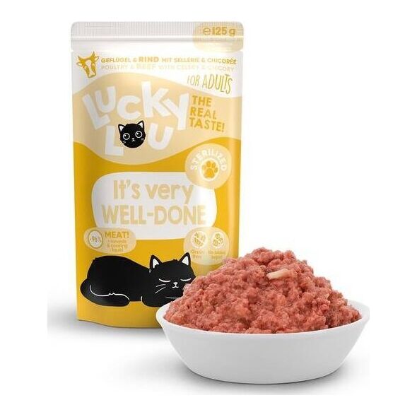Lucky Lou Lucky Lou Sterilized Karma Dla Kota Drób Wołowina 125g