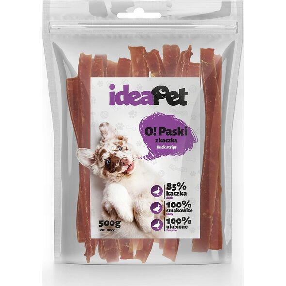 IdeaPet IDEAPET 500g PASKI MIĘKKIE Z KACZKĄ