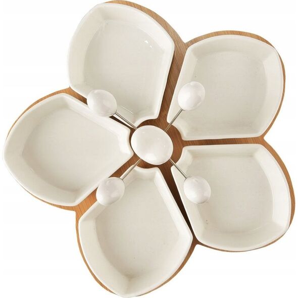 Orion Miseczki na przekąski porcelanowe białe WHITELINE 28,5 cm 10 el.