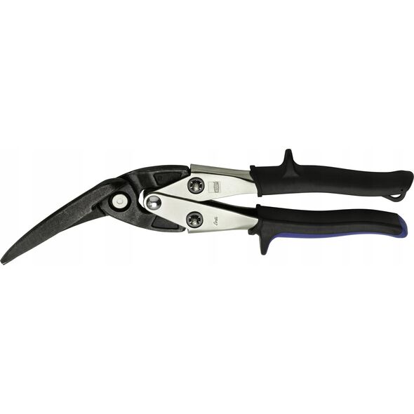 Bahco Freund Padidintos sverinės galios žirklės skardai, 280mm, dėšininės, išlenktos, prailgintos