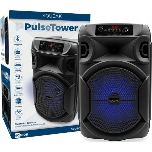squeak Głośnik Bluetooth 5.3 EDR PulseTower 1000W Funkcja Karaoke SQ1006
