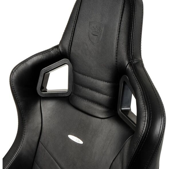 Fotel Noblechairs EPIC z prawdziwej skóry - czarny (GAGC-033)
