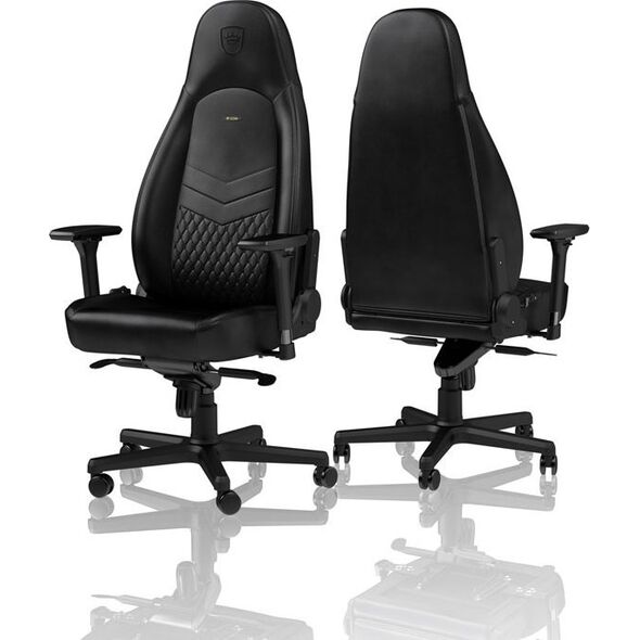 Fotel Noblechairs ICON z prawdziwej skóry - czarny (GAGC-090)