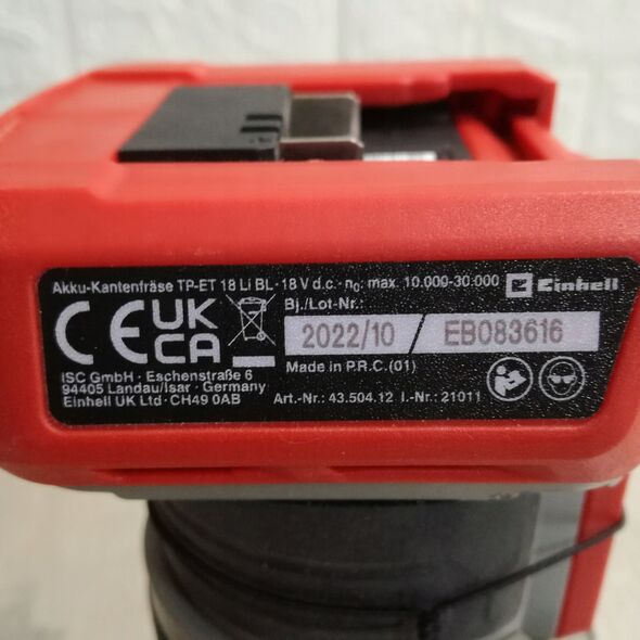 Frezarka Einhell 4350412 TP-ET 18 Li BL - Solo FREZARKA AKU